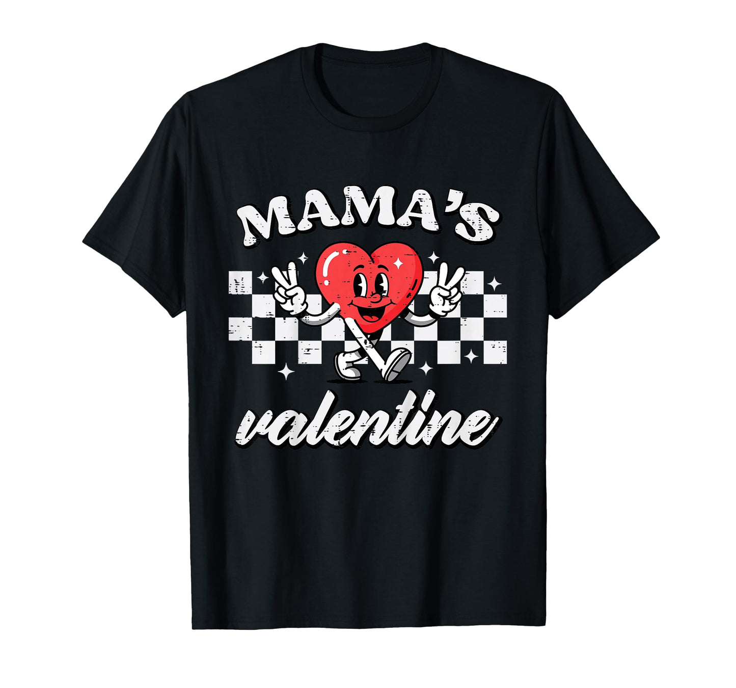 Kids Mamas Valentine Heart Peace Valentines Day Boys Kids Toddler T-Shirt