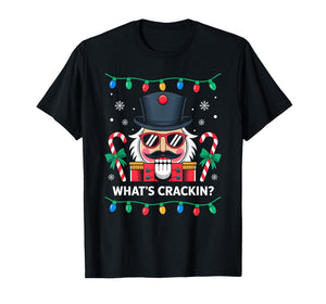 Funny Christmas Nutcracker What's Crackin Family Xmas Lights T-Shirt