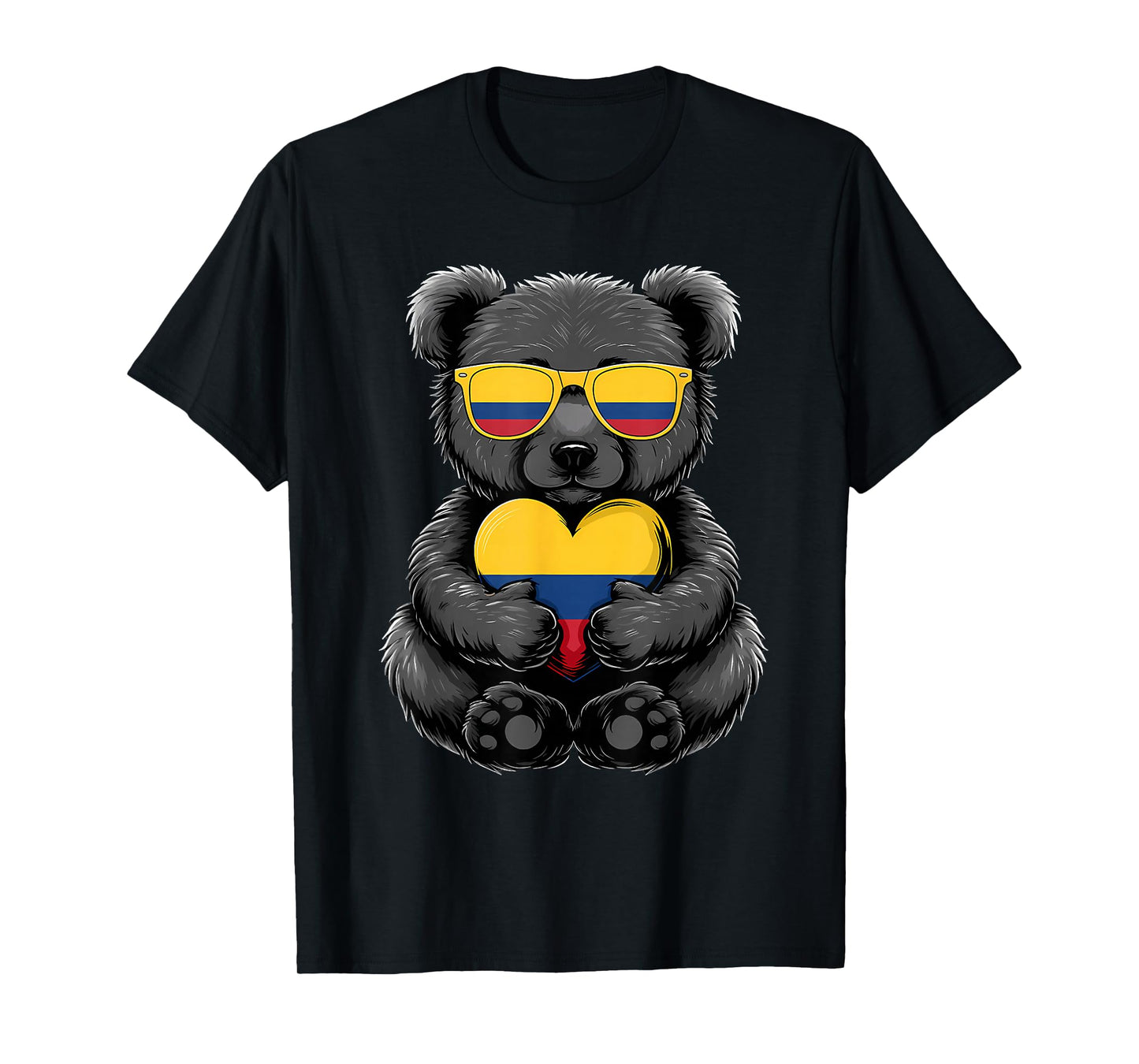 Colombia Flag Bear Colombian Pride Colombian Roots T-Shirt