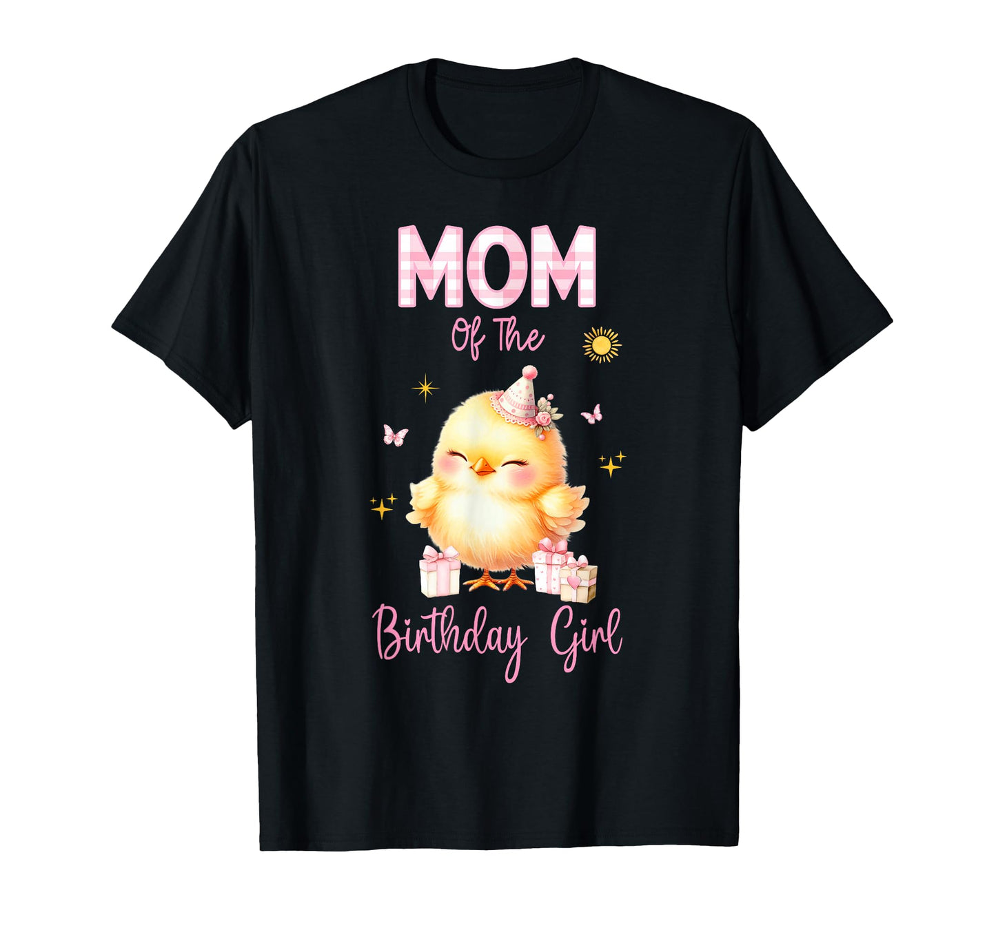 Cute Chick Birthday Girl Farm First Party Matching Family T-Shirt