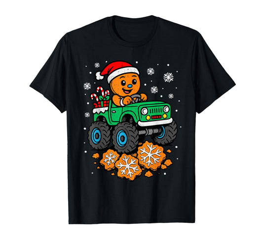Gingerbread Truck Christmas Baking Teens Boys Toddler Kids T-Shirt