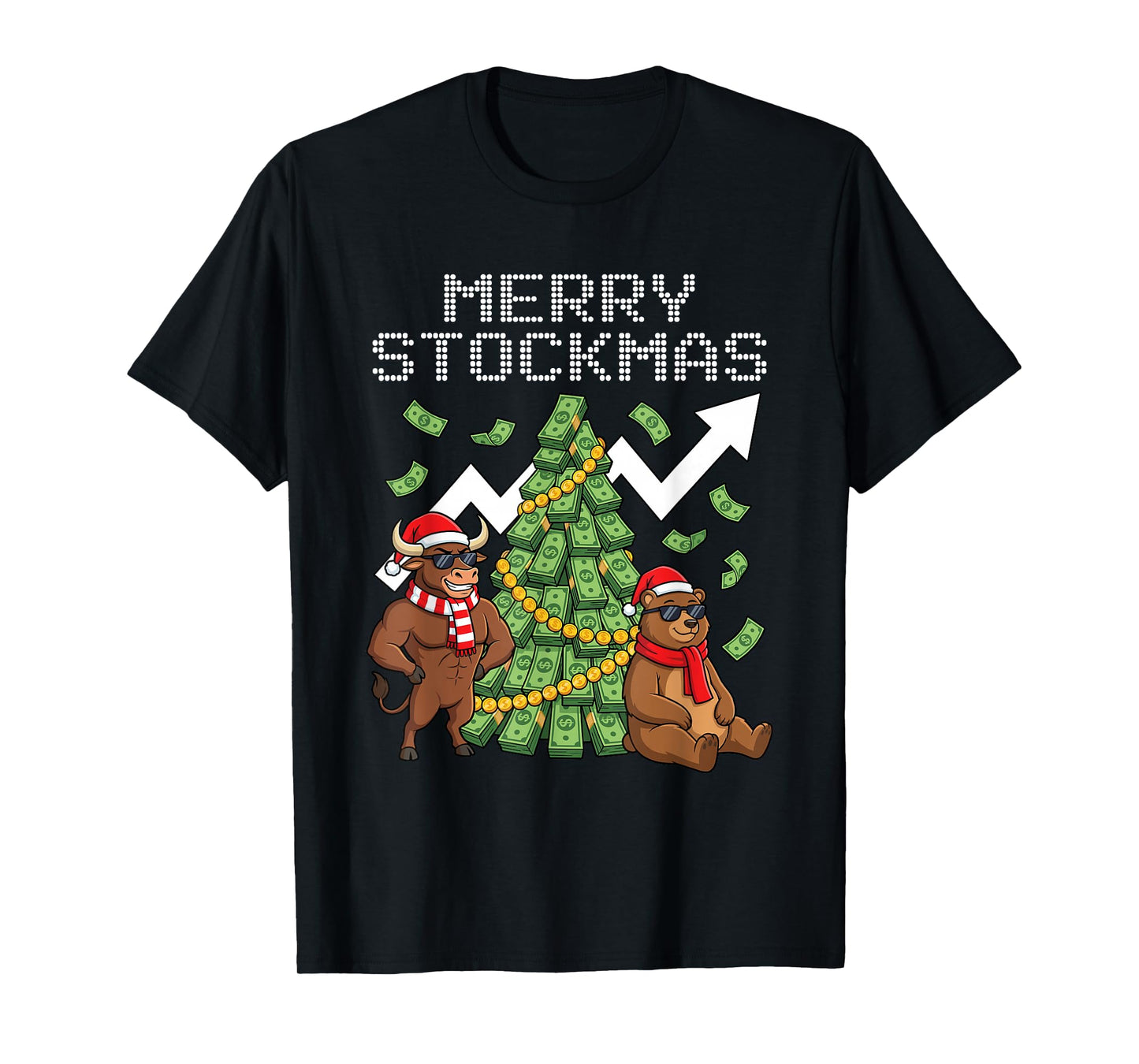 Investor Christmas Men Women Kids Funny Stock Market T-Shirt