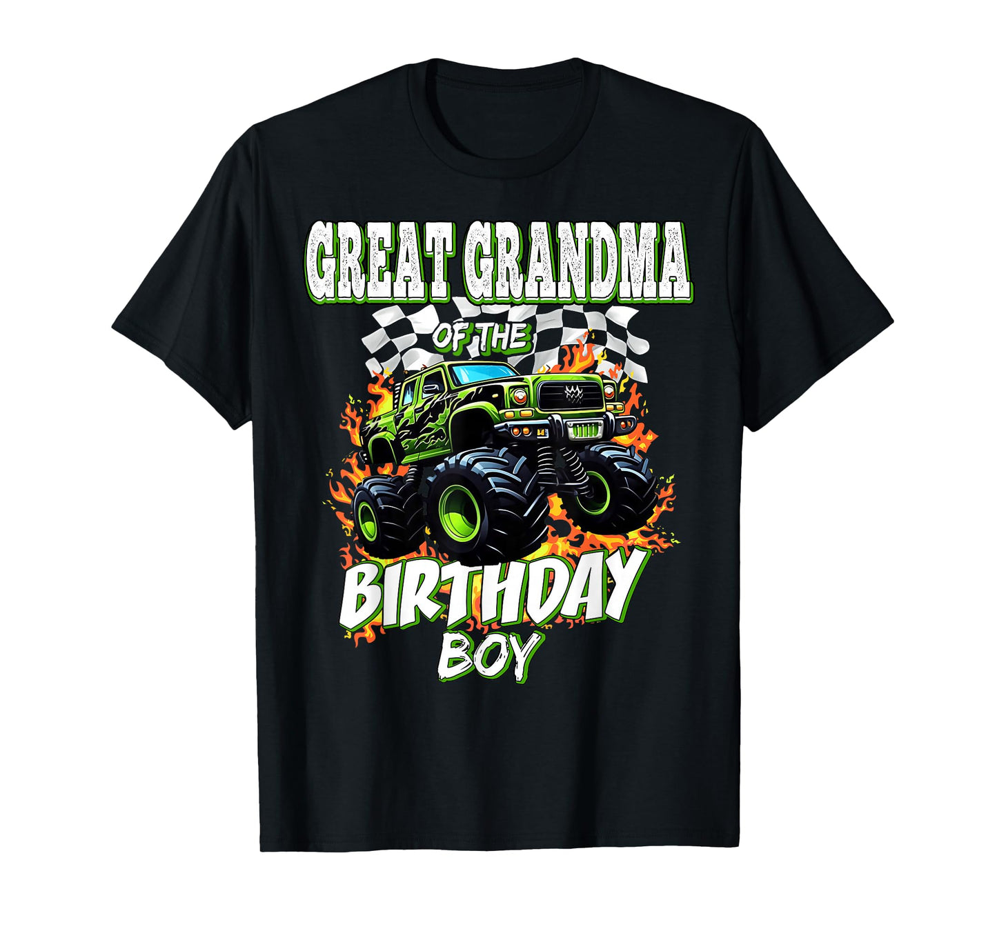 Great Grandma of The Birthday Boy Monster Truck Birthday Kid T-Shirt