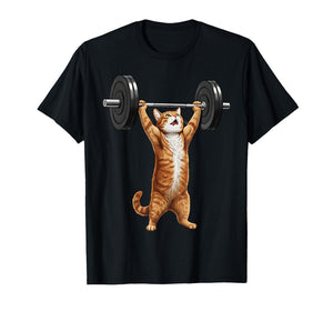 Funny Weight Lifting Gym Cat Deadlift T-Shirt