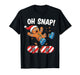 Funny Oh Snap Gingerbread Man Skateboard Christmas Pajama T-Shirt