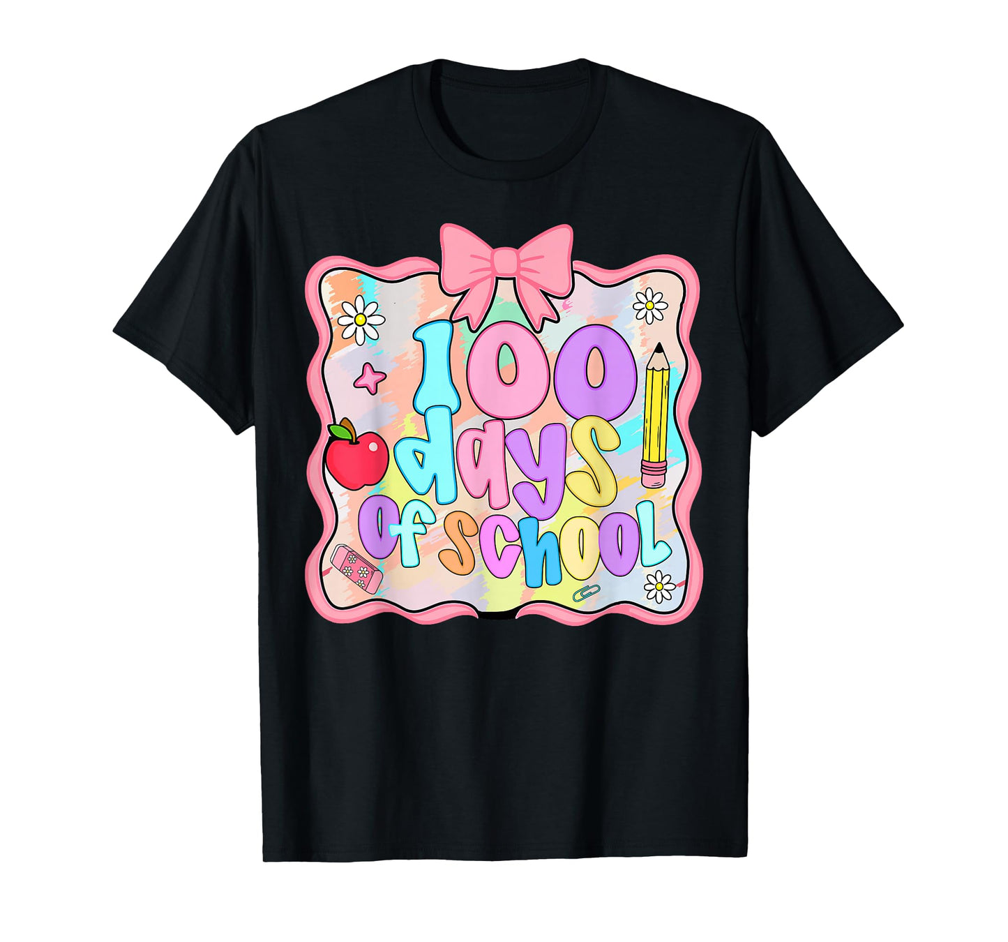 100 Days of School Preppy 100th Day of School Kids Teacher T-Shirt