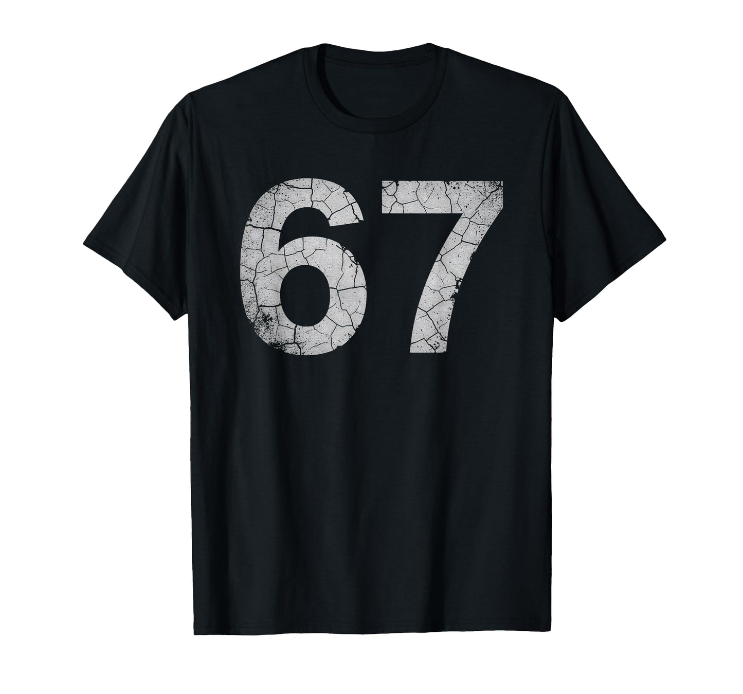Distressed Number 67 Jersey Player Six Seven Meme T-Shirt