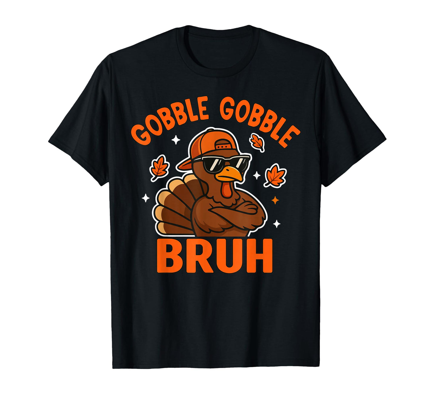 Bruh Thanksgiving Turkey Gobble Shirt Kids Teens Boys Funny T-Shirt