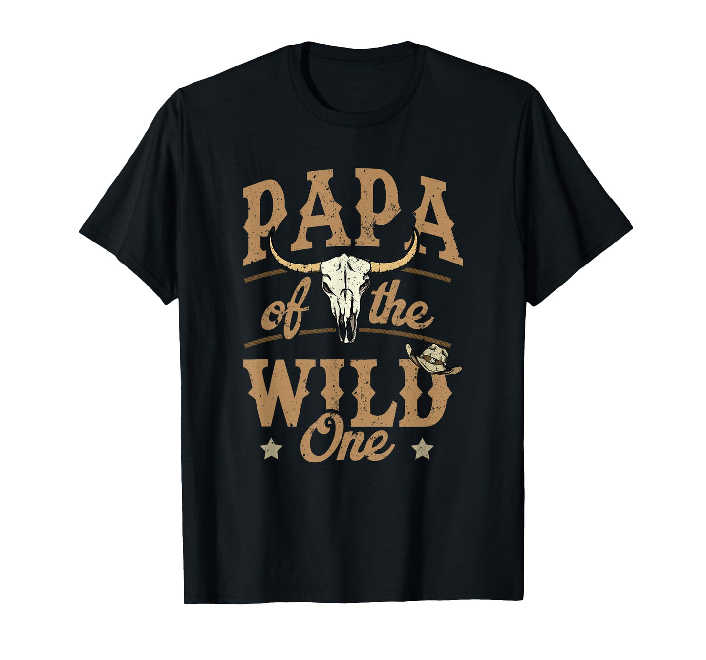 Papa of The Wild One Cowboy Western Rodeo Party Matching T-Shirt