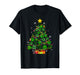 Funny Dog Cat Paws Christmas Tree Xmas Lights Animal Lovers T-Shirt