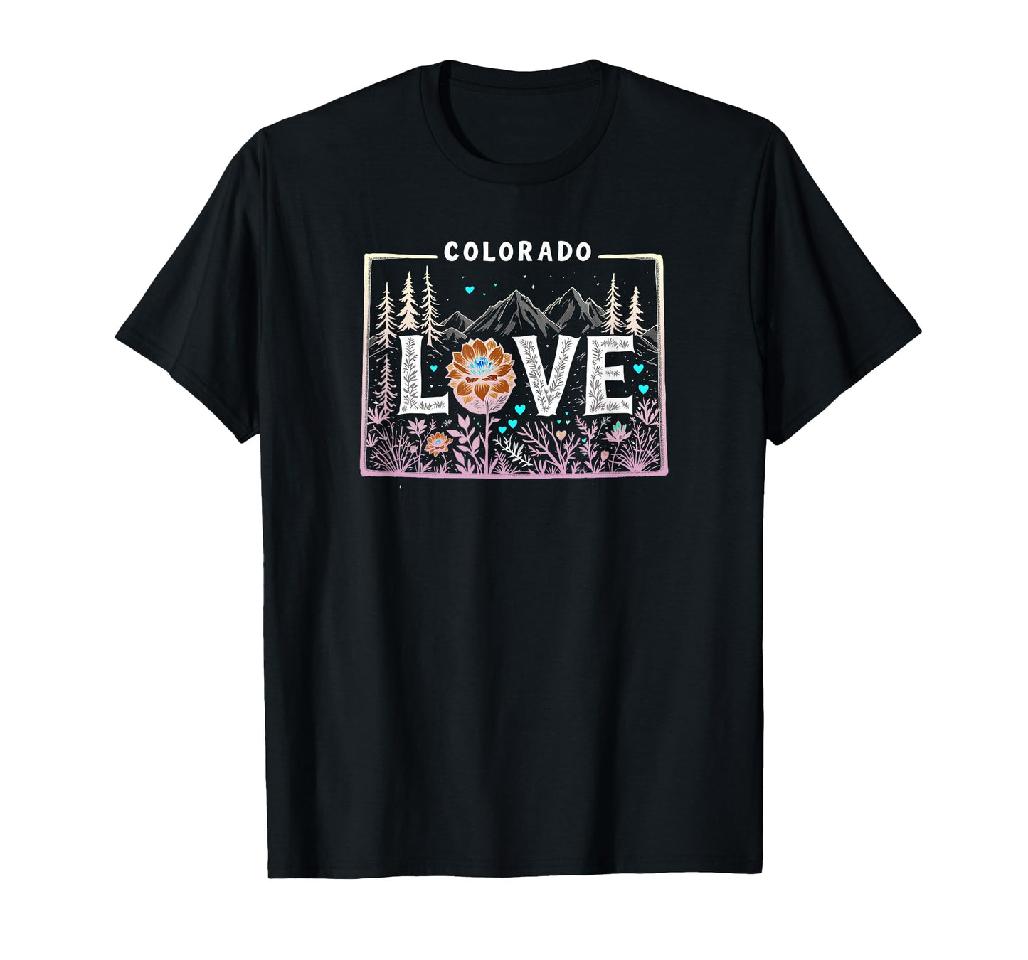 Colorado Love - Columbine Mountain Wildflower Graphic T-Shirt