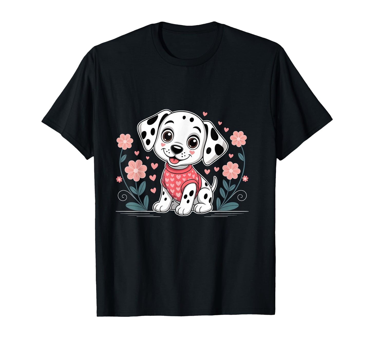 Cute Dalmatian Valentines Day Dog Lover Heart T-Shirt
