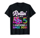 Kids 5th Birthday Shirt Girl Five 5 Year Old Roller Skate Skating T-Shirt