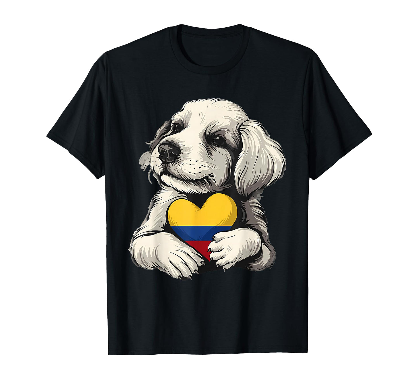 Colombia Flag Dog Colombian Roots Colombian Pride T-Shirt