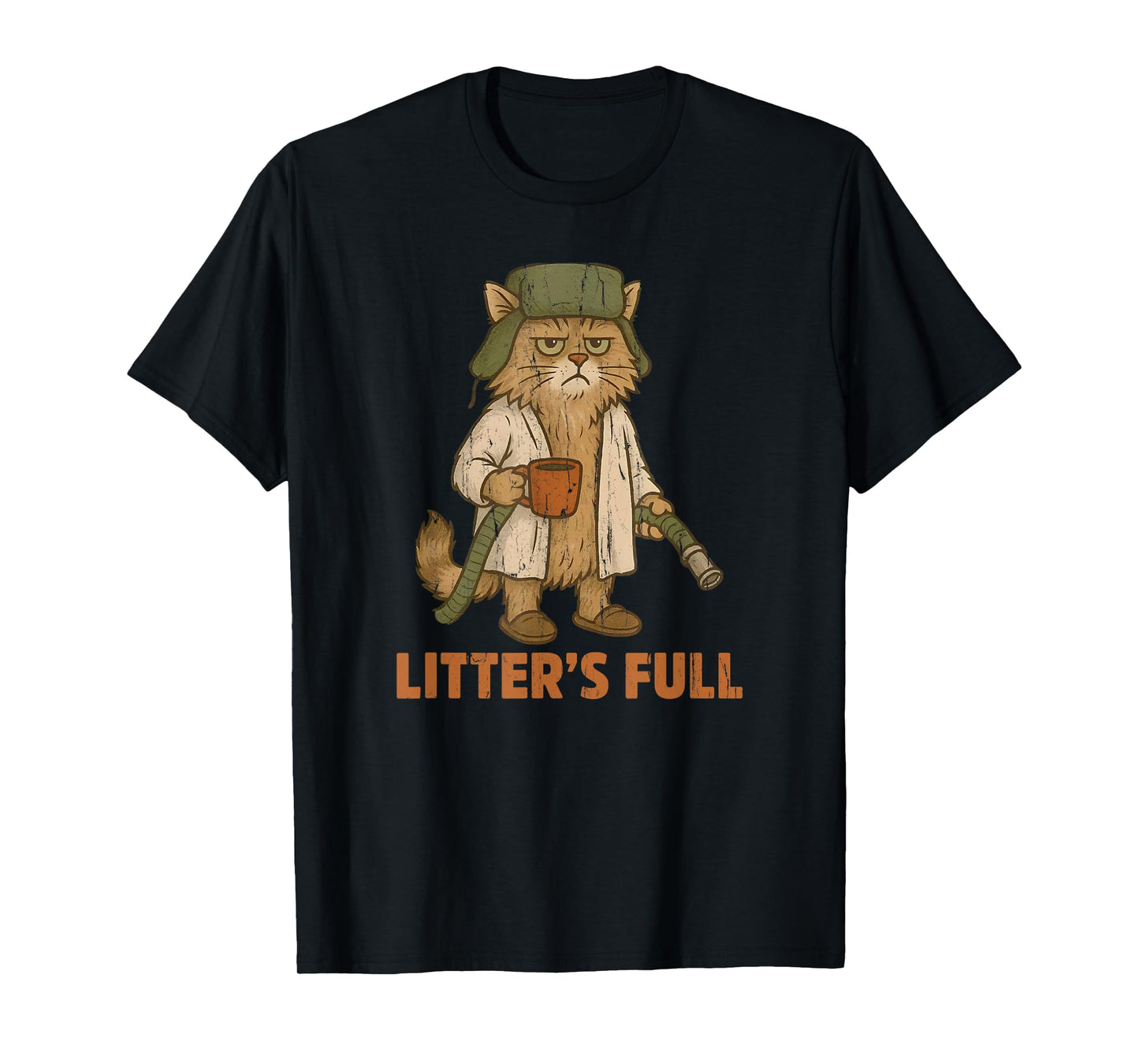 Litter's Full, Christmas Vacation Cat T-Shirt