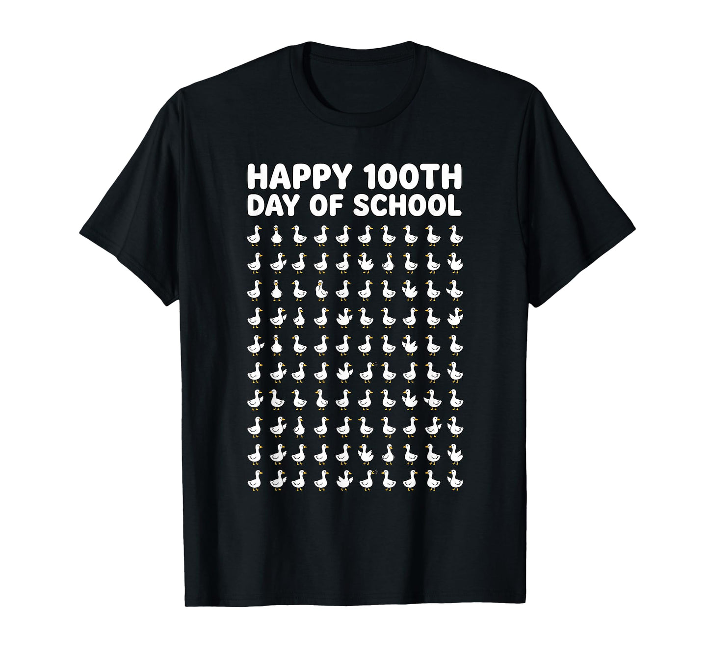 100th Day of School Ducks Goose Counting Teacher Student T-Shirt