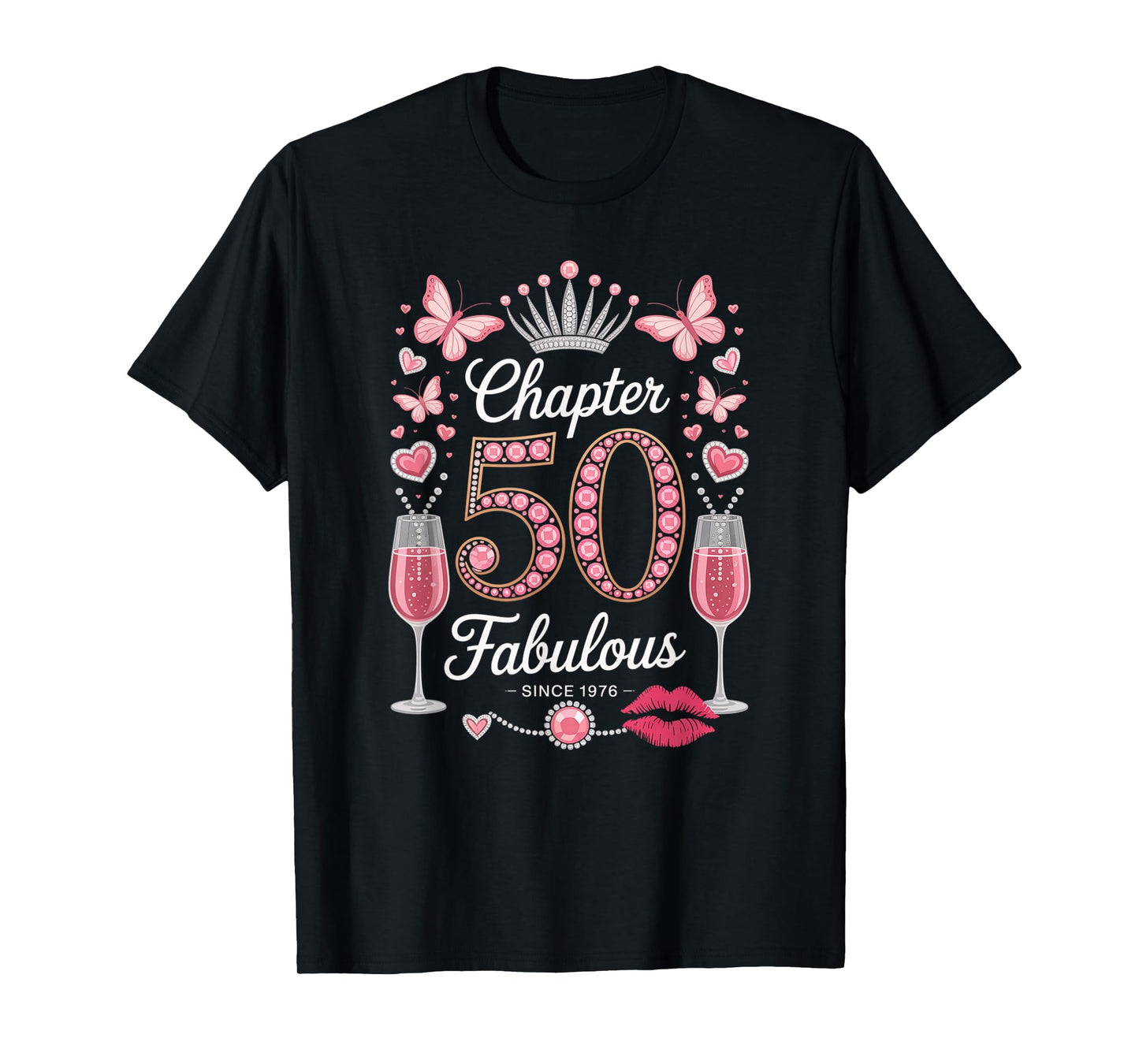 Chapter 50 Fabulous Since 1976 50-Year-Old Gift 50th Bday T-Shirt
