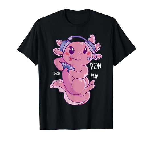 Otaku Gamesolotl Axolotl Gamer Gifts Kawaii T-Shirt