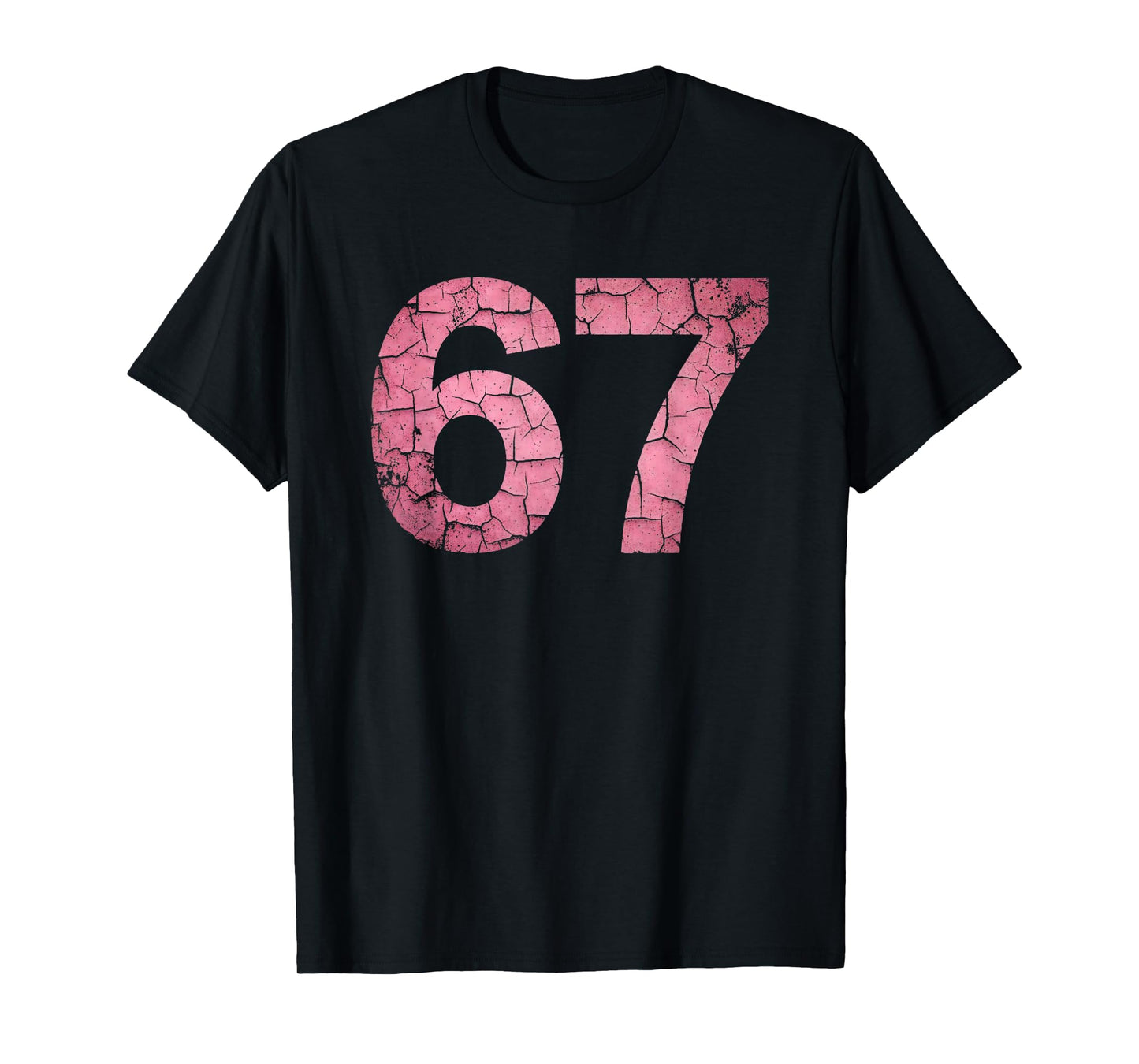 Distressed Number 67 Jersey Player Six Seven Meme T-Shirt