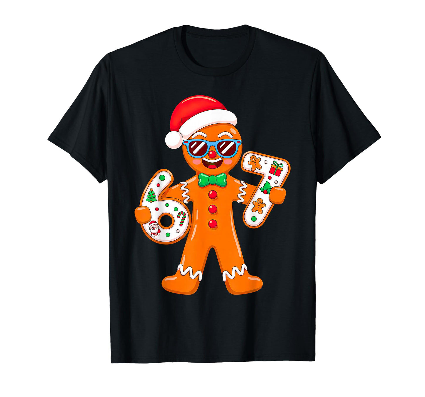 Gingerbread Six Seven 67 Gingerbread Man Xmas T-Shirt