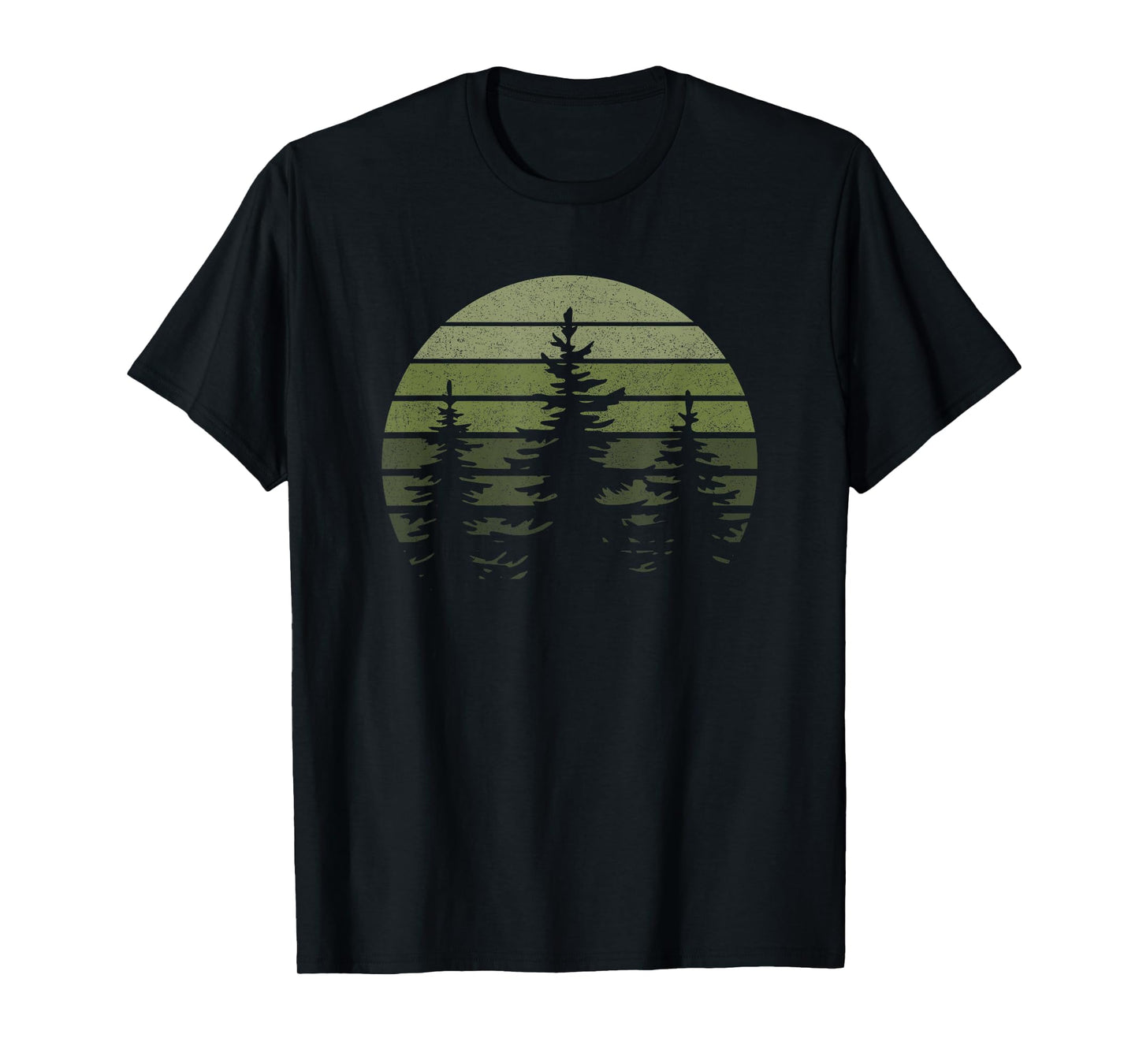 Vintage Wildlife Forest Trees Outdoors Nature Retro Hiking T-Shirt
