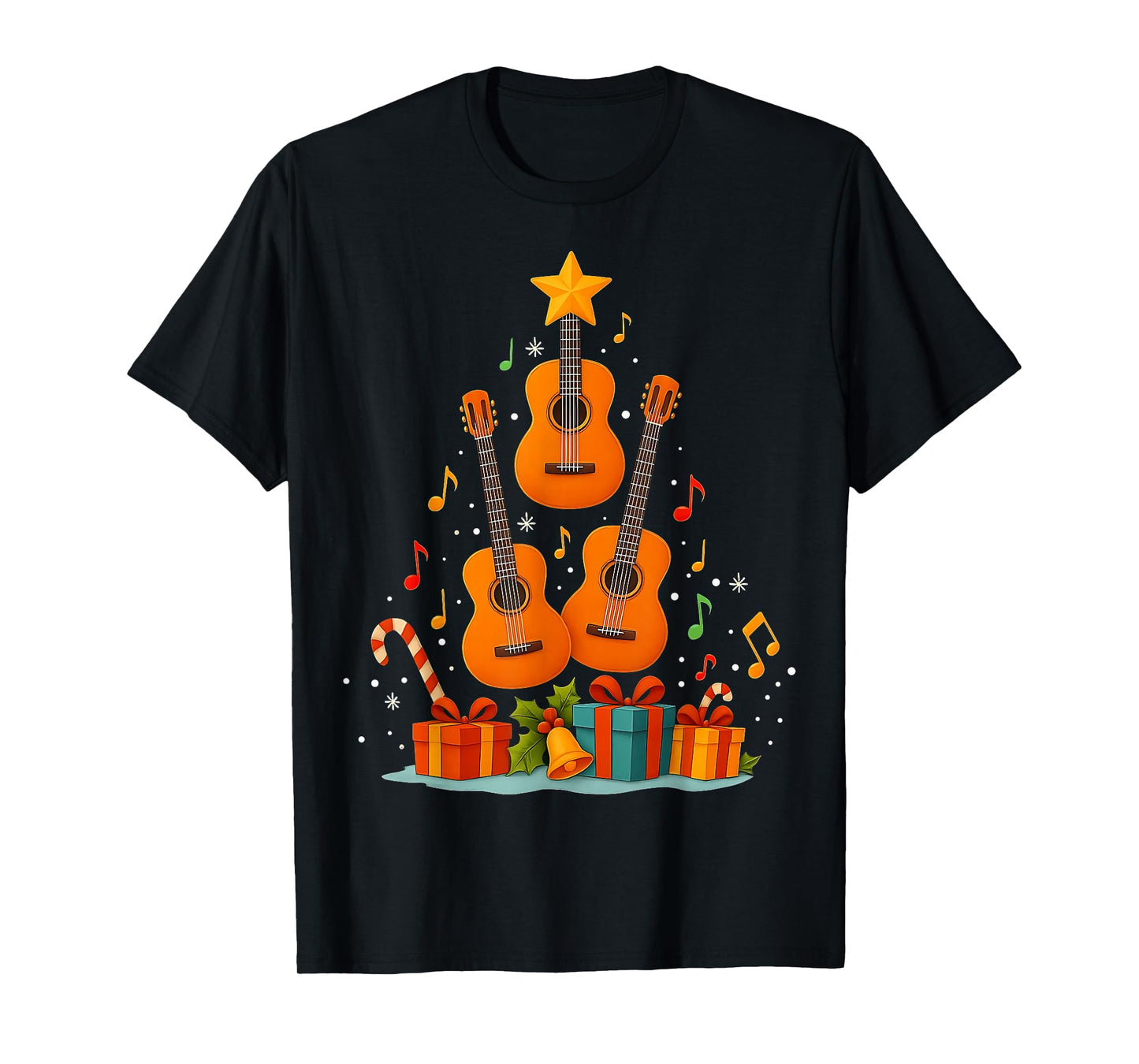 Guitar Player Guitarist Christmas Tree Xmas T-Shirt