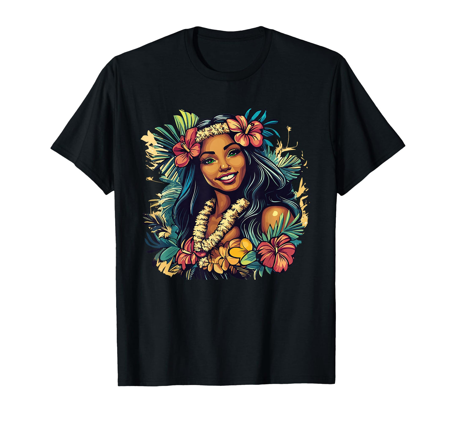 Aloha Smile Lei Hibiscus Paradise Hawaiian Woman T-Shirt