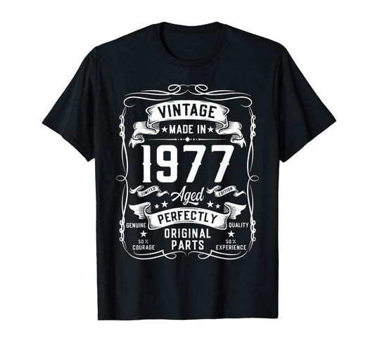 Vintage 1977 49yr 49th Birthday Gifts for Men 49 Years Old T-Shirt