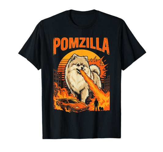 Funny Pomzilla Pom Pomeranian Dog Lover T T-Shirt