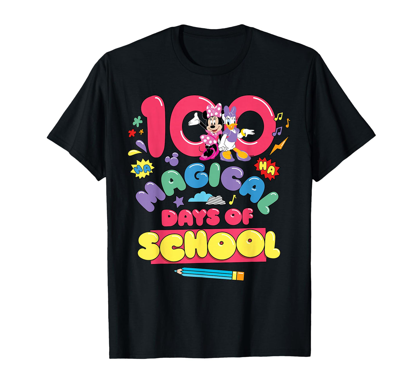 Disney Minnie & Daisy 100 Magical Days of School 100th Day T-Shirt