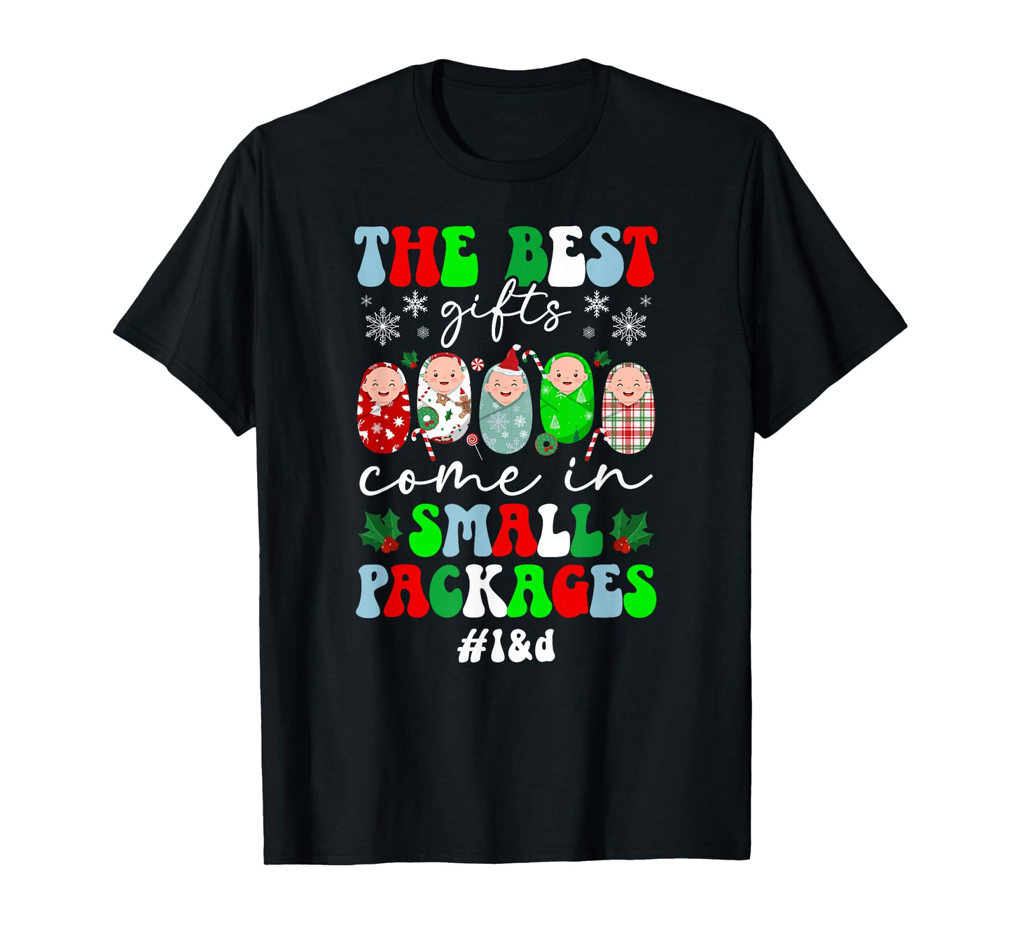 L&D Nurse Christmas Labor and Delivery Nurse Xmas Party T-Shirt