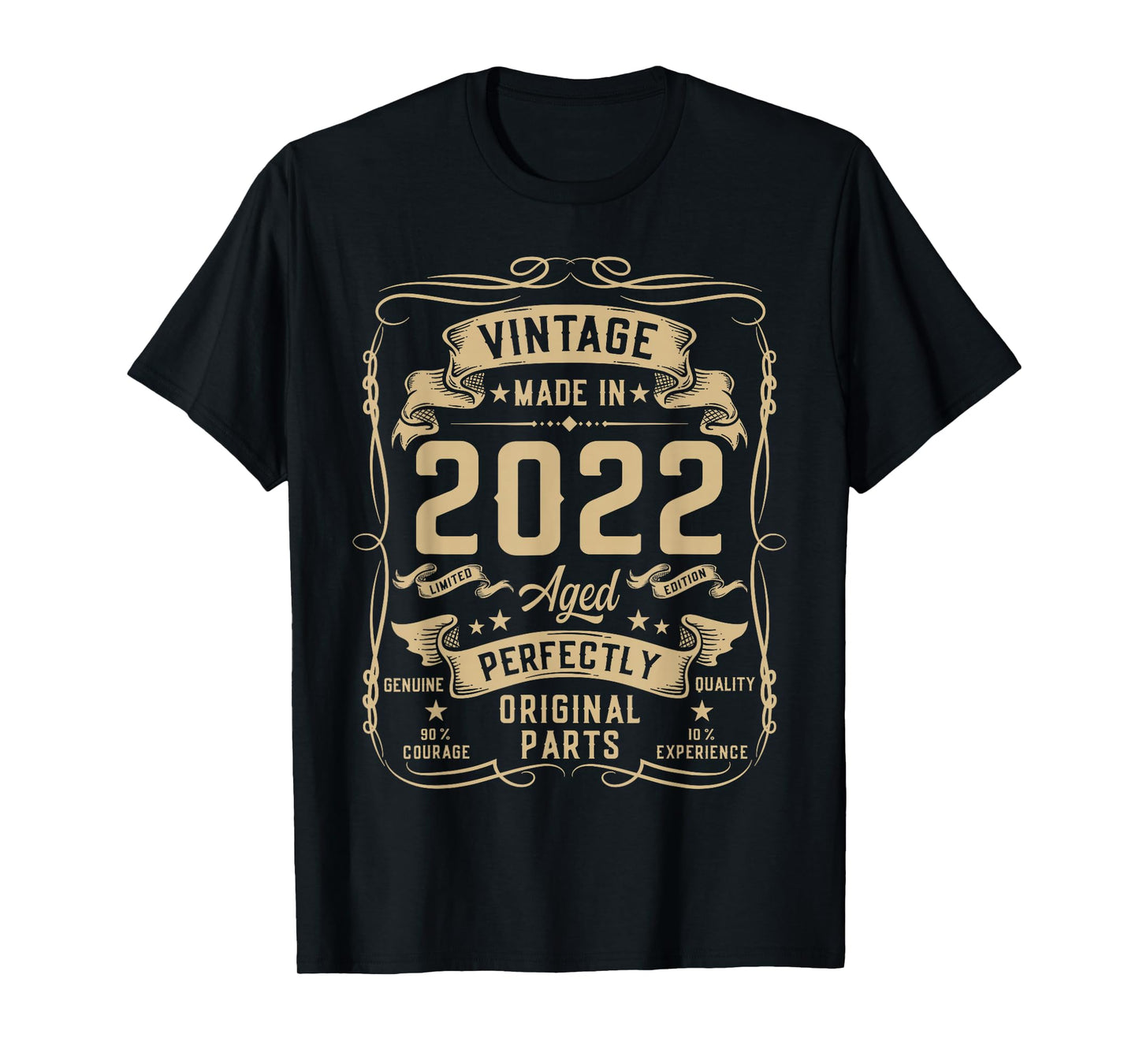Vintage 2022 4yr 4th Birthday Gifts Boys Girls 4 Year Old T-Shirt