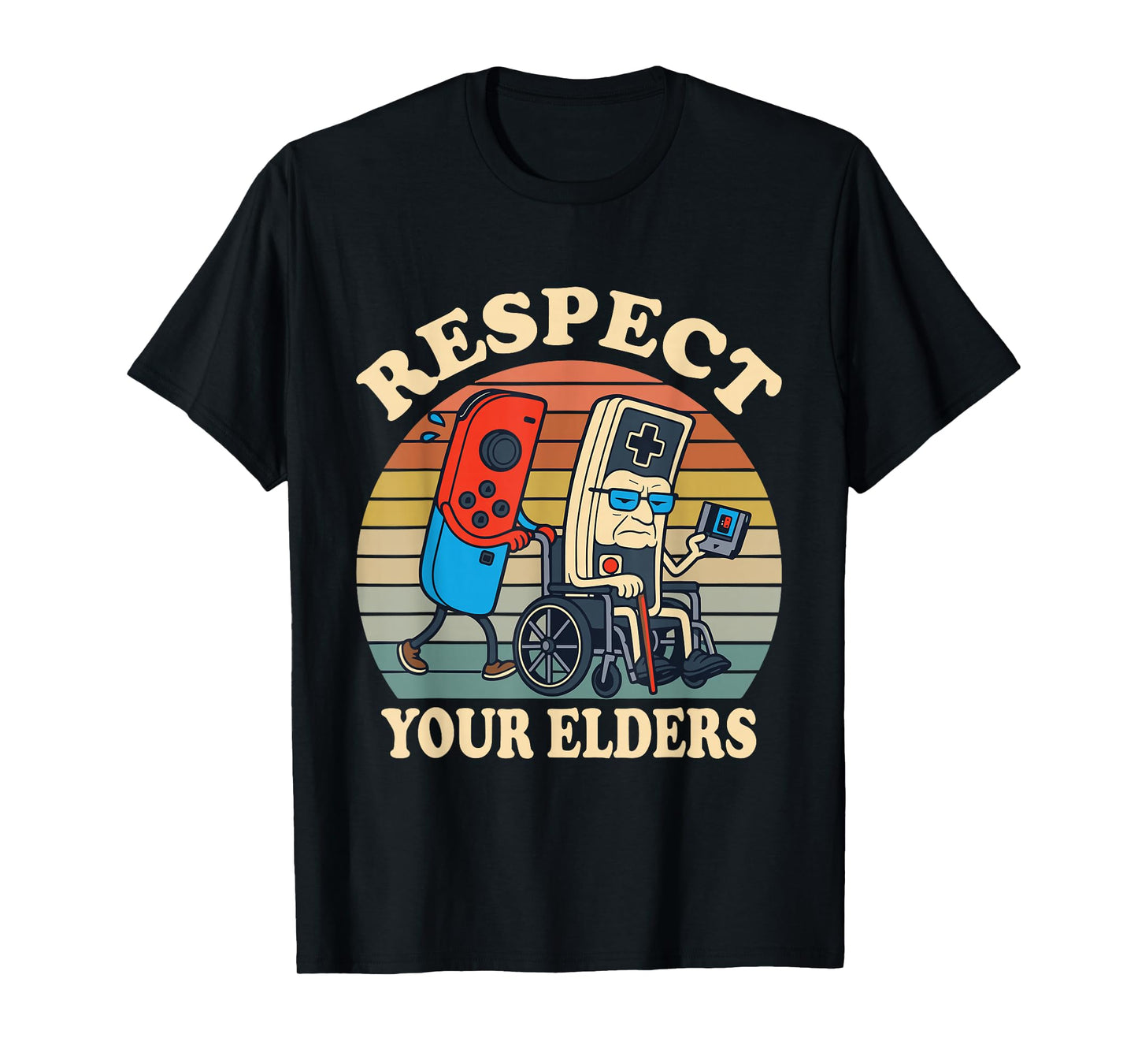 Respect Your Elders Retro Gaming Funny Controller 80s T-Shirt