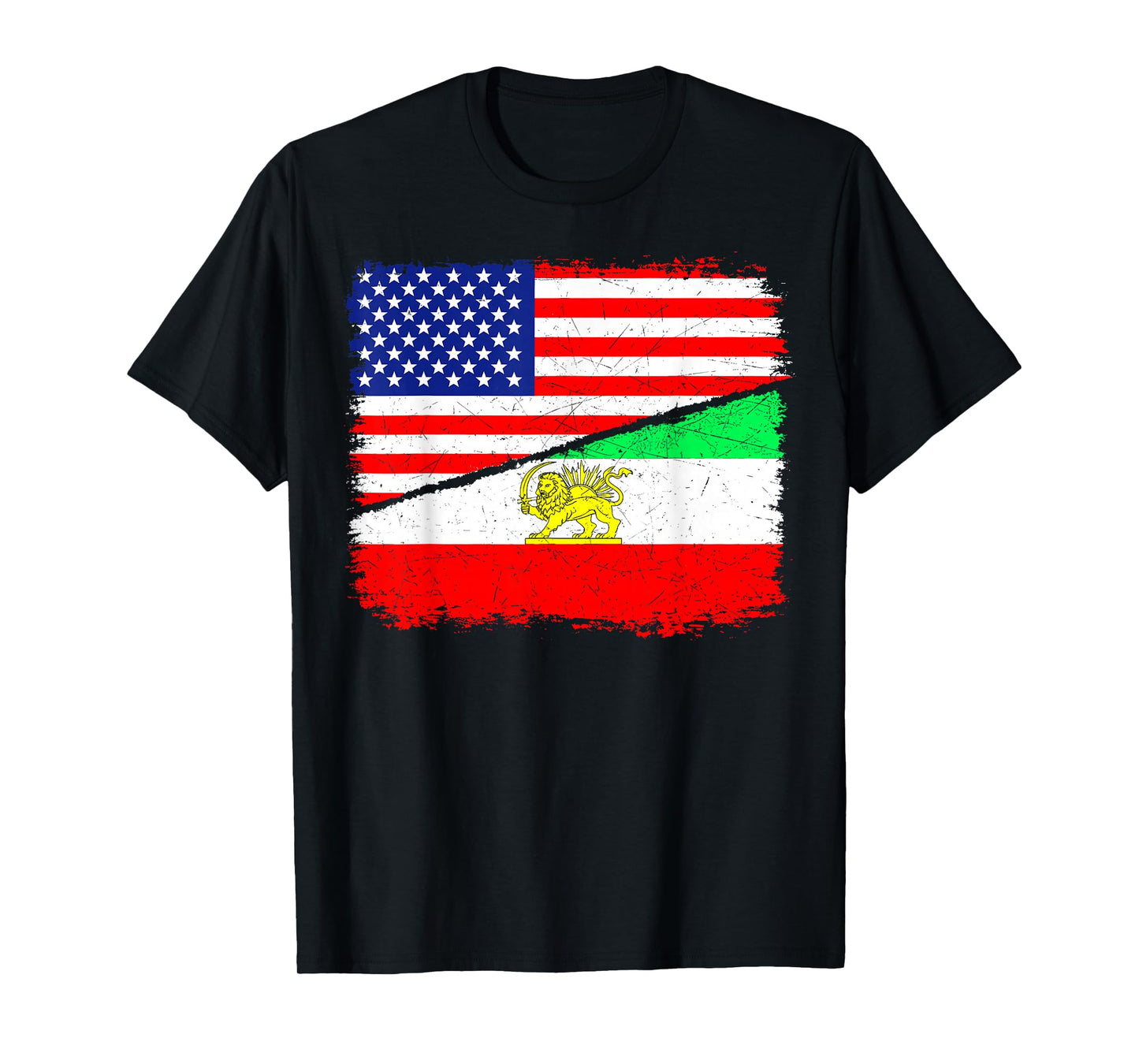 Persian American Flag USA Persia Roots Heritage T-Shirt