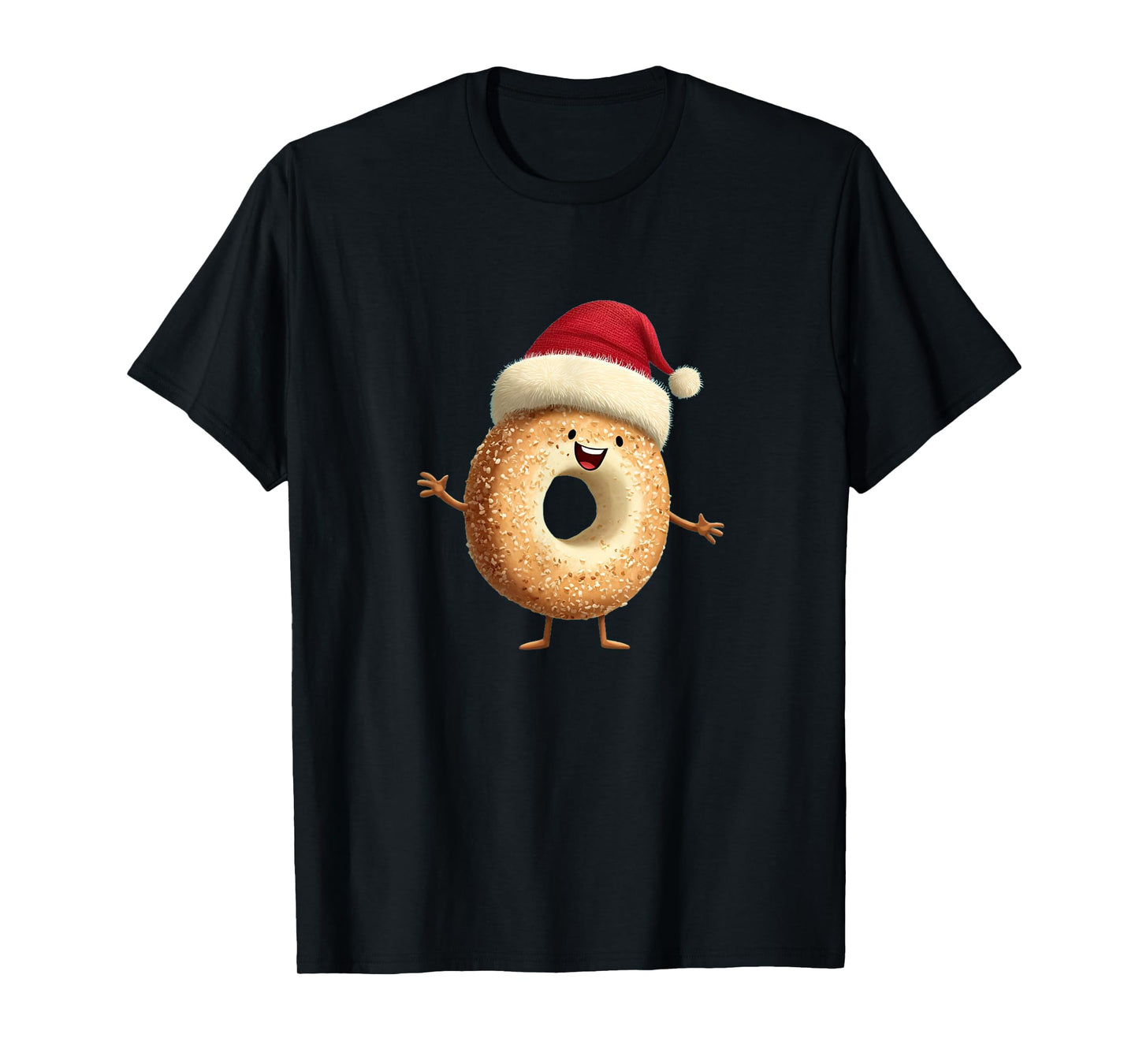 Smiling Christmas Bagel Snack T-Shirt