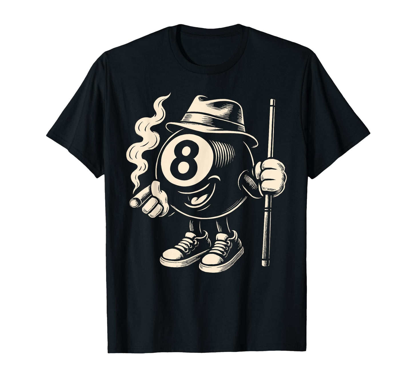 Billards 8 Ball Graphic Pool Billiard Player T-Shirt