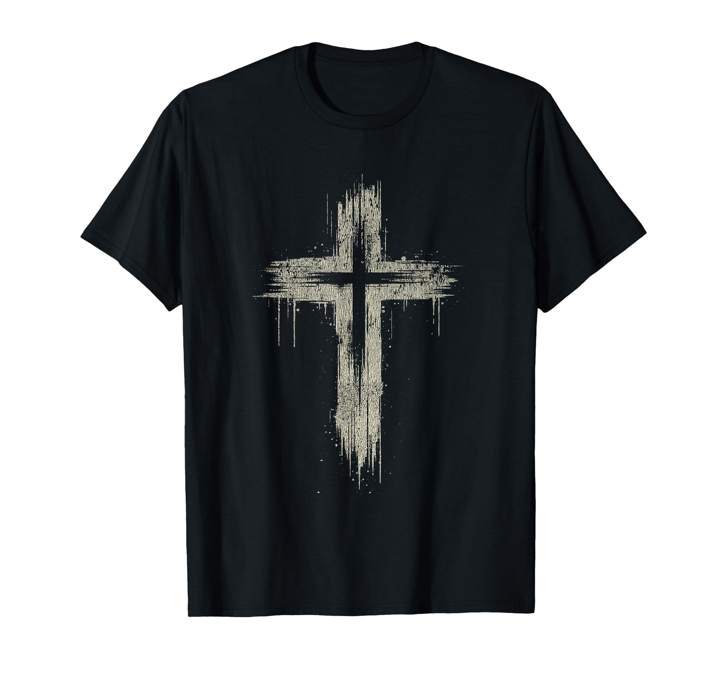 Vintage Retro Style Grunge Christian Cross T-Shirt