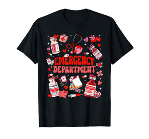 Valentine Nurse Emergency Department ER ED Nurse Women T-Shirt
