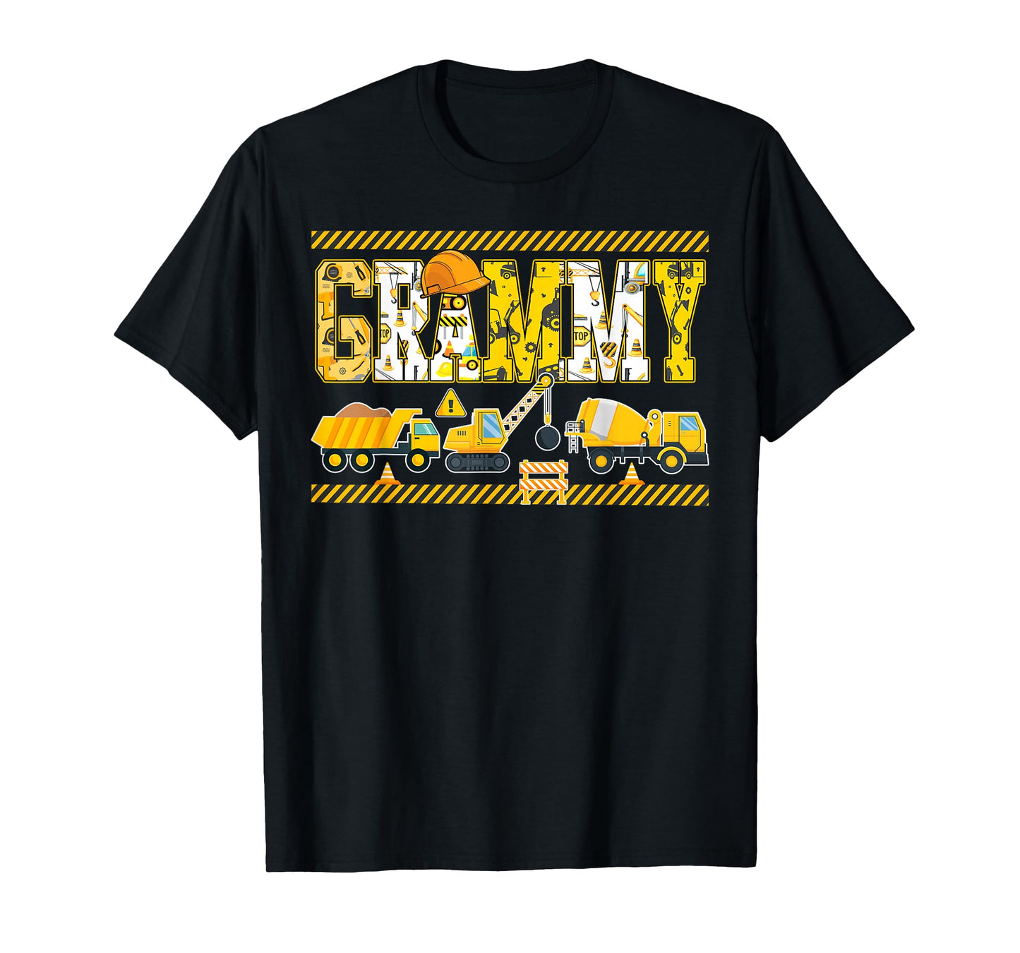Grammy Construction Excavator Kids Matching Family Party T-Shirt