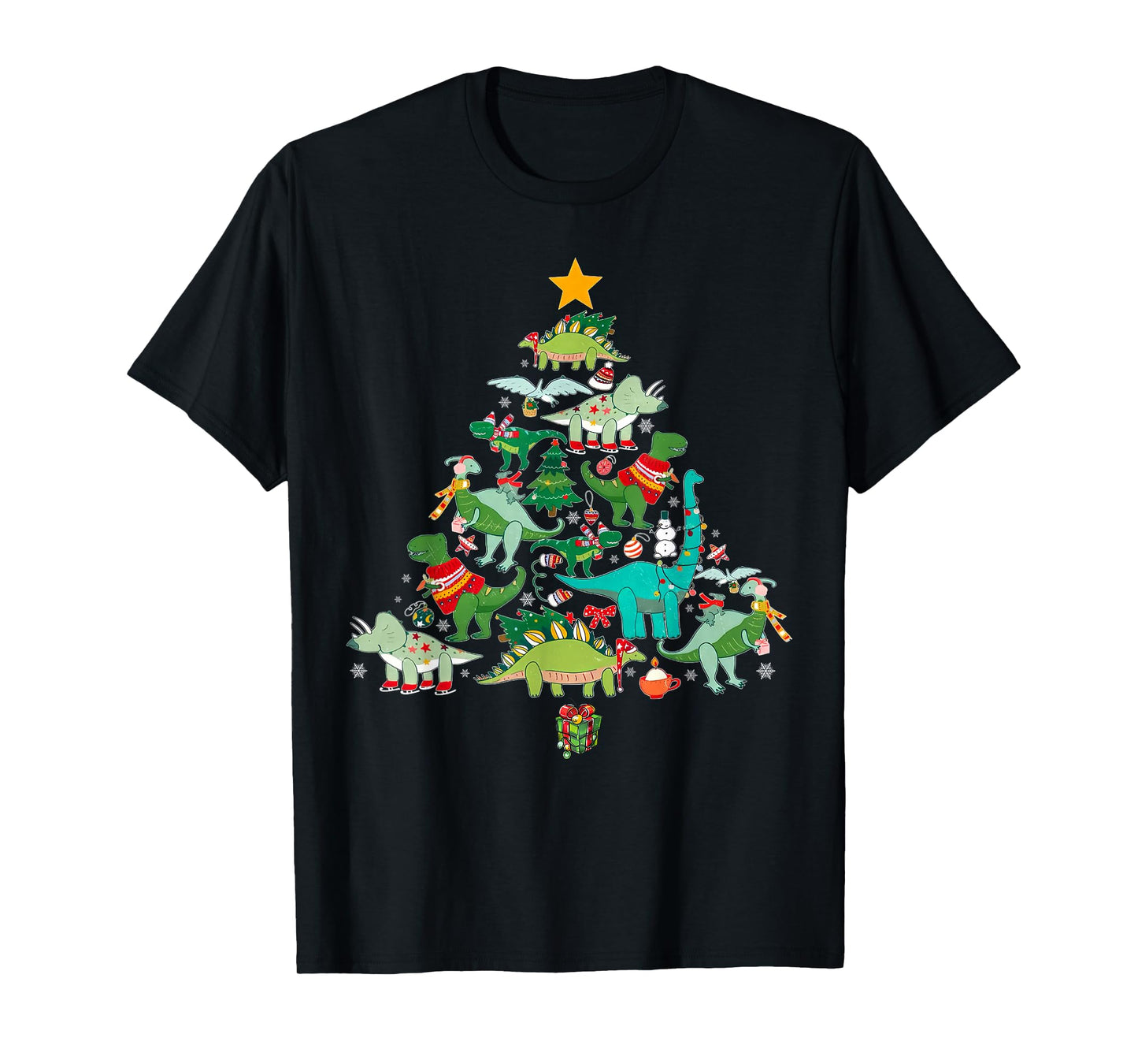 Dinosaur Christmas Funny Dino Holiday Boys Kids Toddler T-Shirt