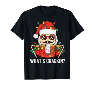 Funny Nutcracker Christmas Shirt Santa Hat Candy Cane Xmas T-Shirt