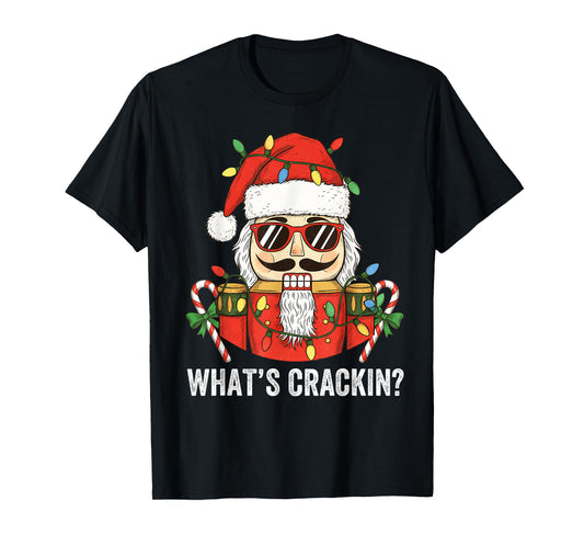 Funny Nutcracker Christmas Shirt Santa Hat Candy Cane Xmas T-Shirt