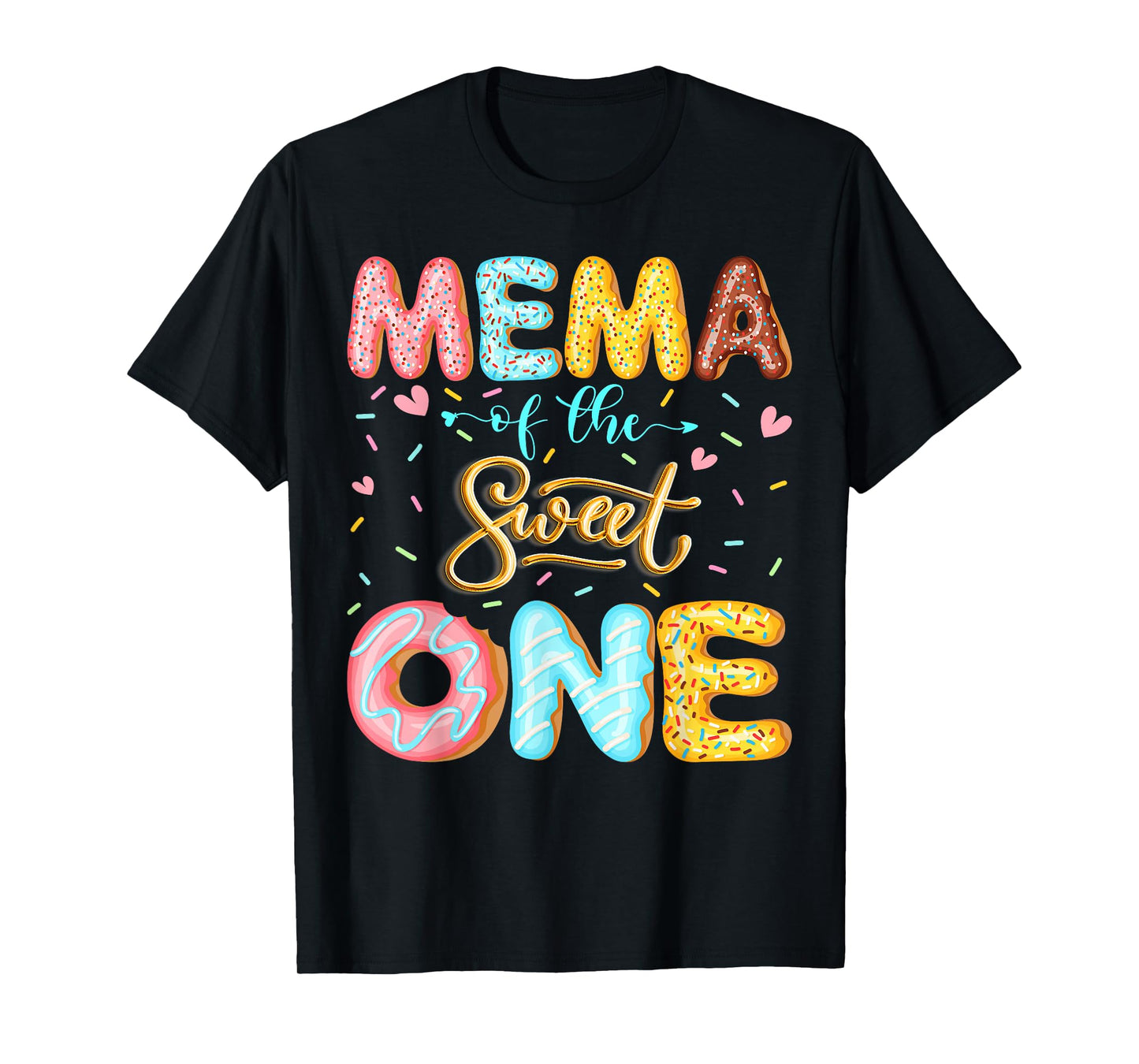 Mema of The Sweet One 1st Birthday Girl Donut Lover T-Shirt
