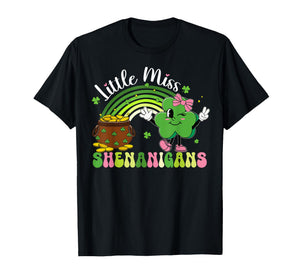 Little Miss Shenanigans St Patricks Day Kids Girls Toddler T-Shirt
