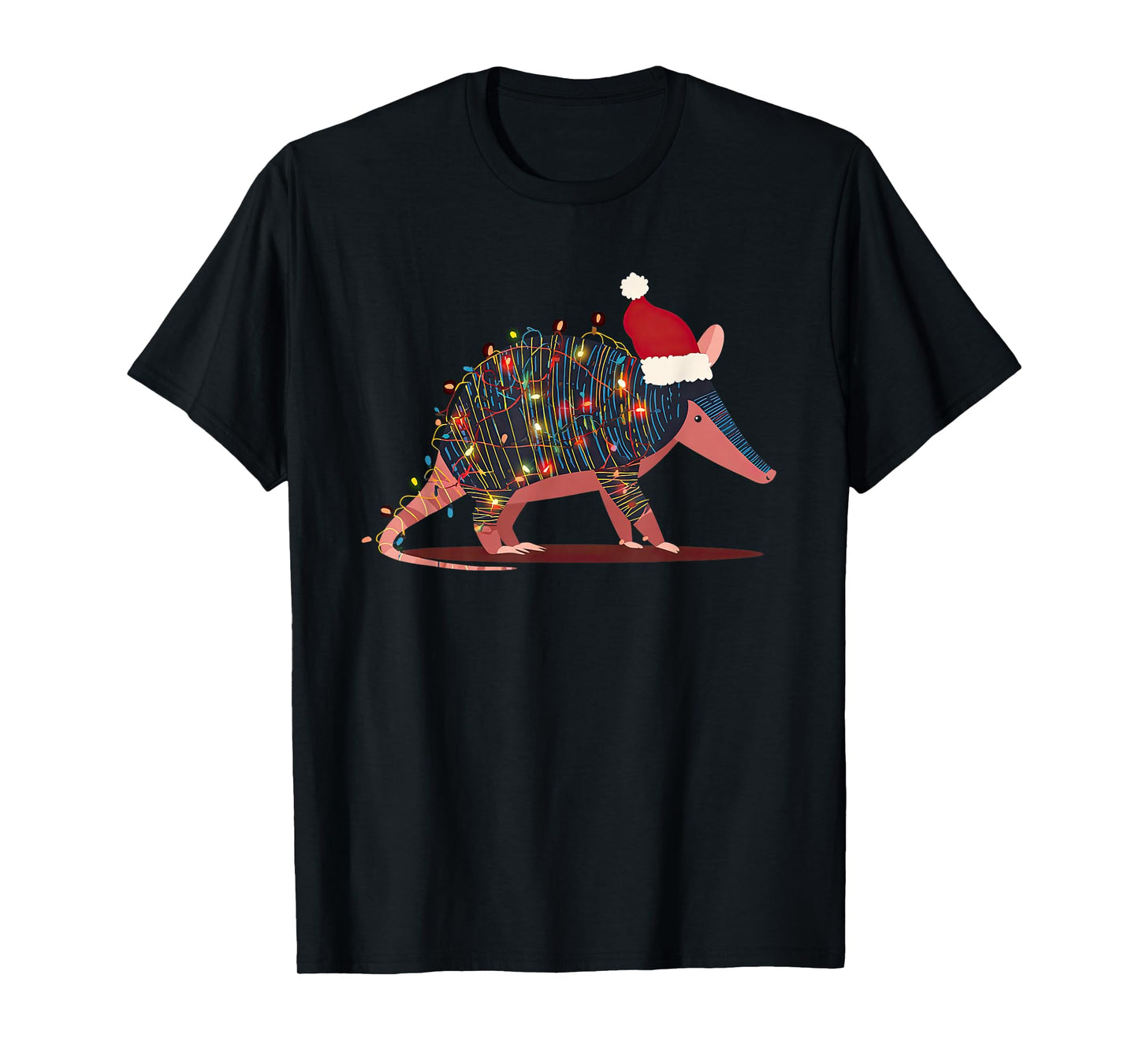 Funny Armadillo Christmas Graphics Animal Lights Lover T-Shirt
