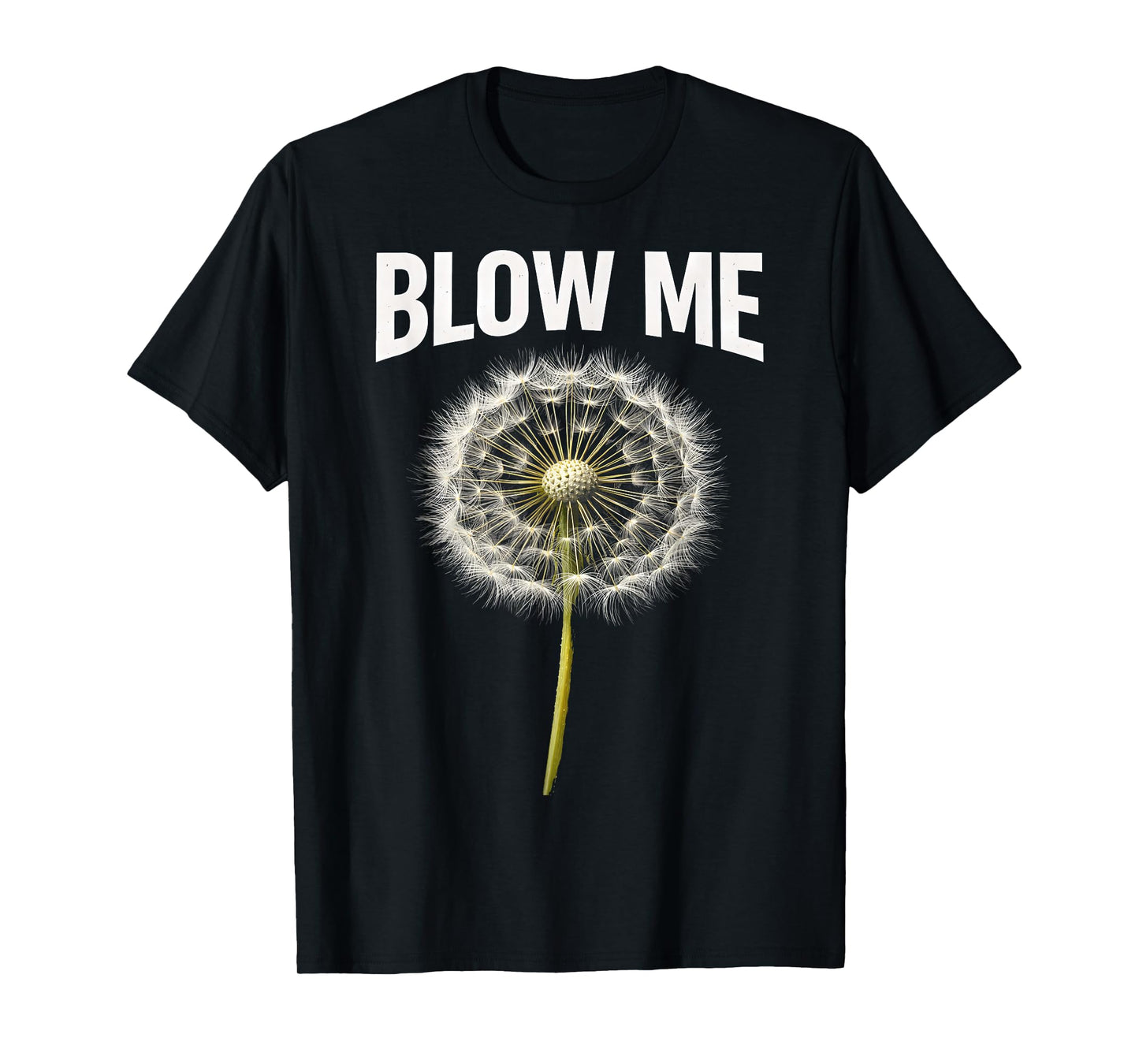 Funny Dandelion Flower Sarcastic Humor Quote Vintage Blow Me T-Shirt