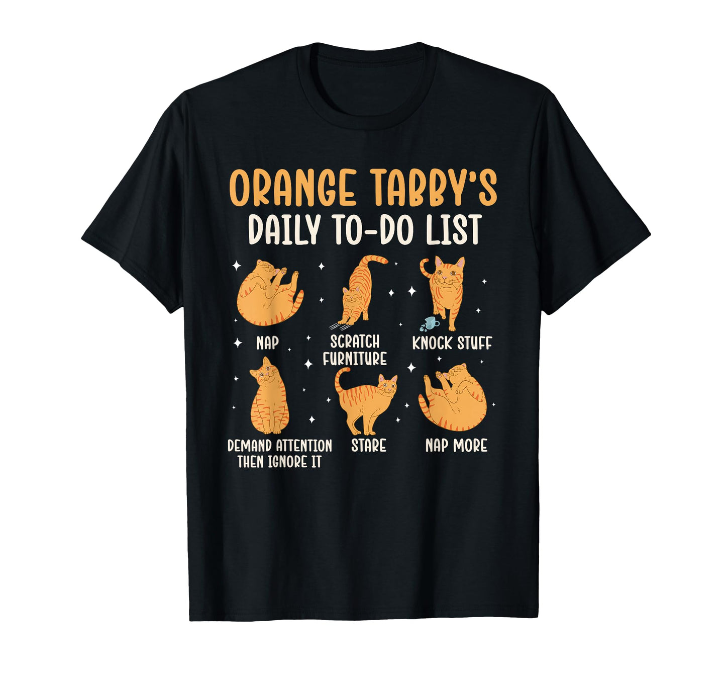 to Do List Orange Tabby Cat Owner Orange Tabby Cat Lover T-Shirt