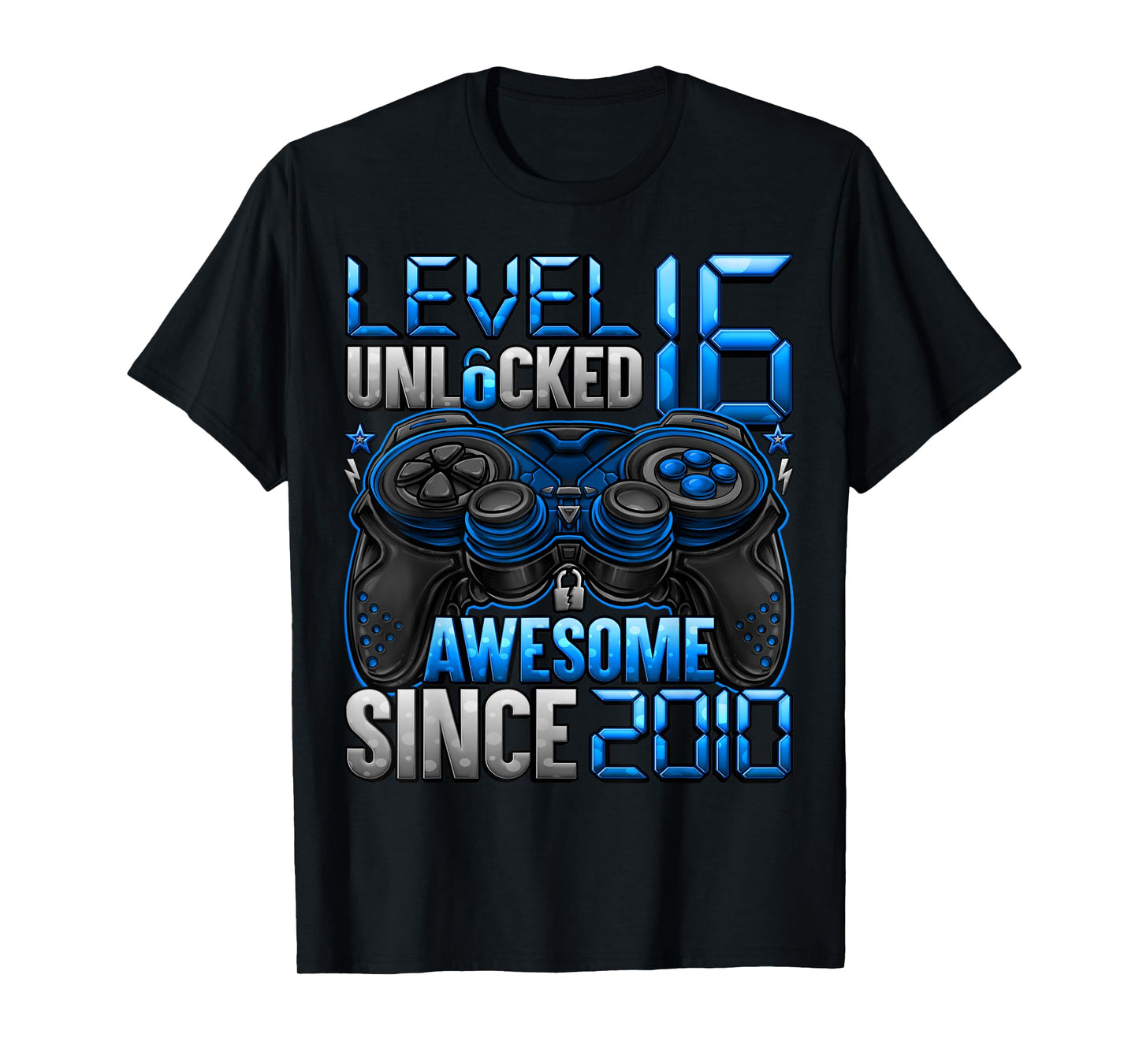 Level 16 Unlocked 16 Year Old Gifts Boys 16th Birthday Boy T-Shirt
