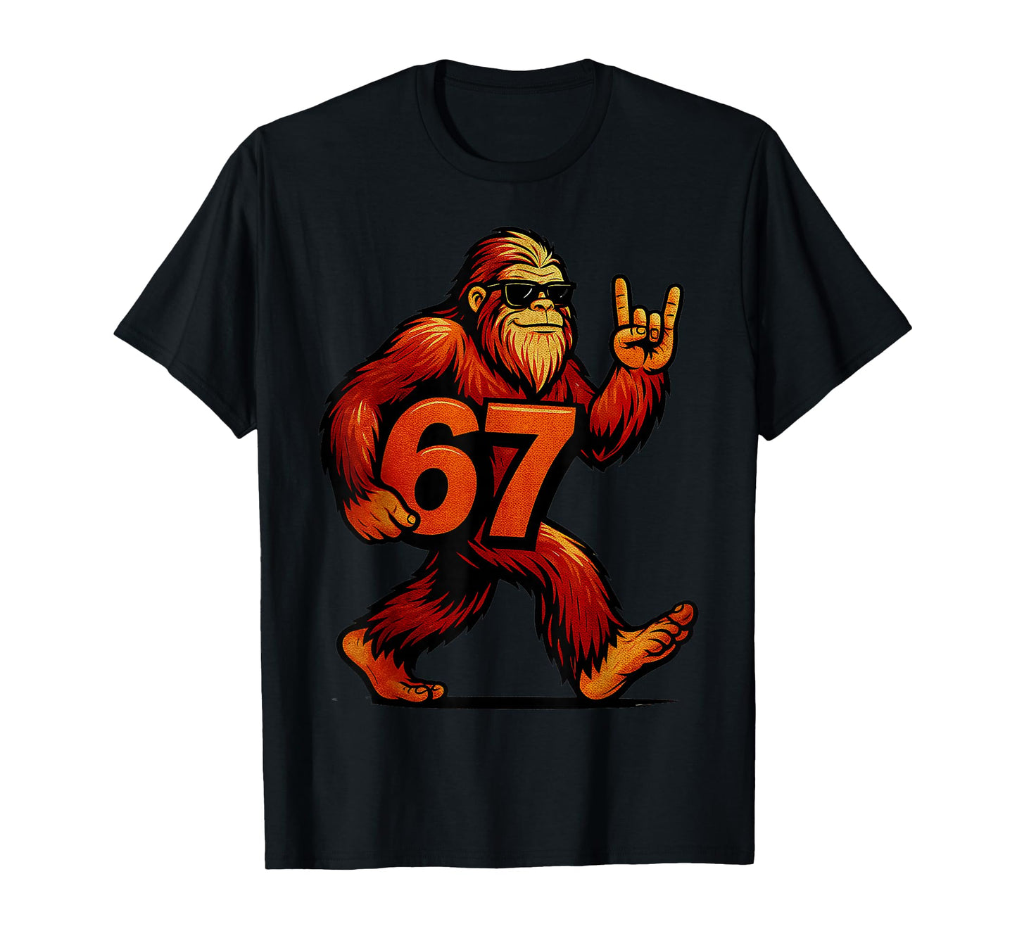 67 Funny Six Seven Gen Alpha Slang Bigfoot T-Shirt