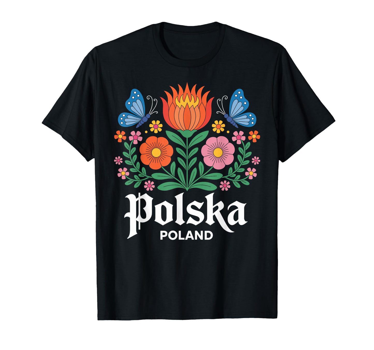 Polish Folk Art Floral Poland Polish Dyngus Day T-Shirt